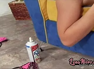 Lena Nitro's Feet Play: Deepthroat And Footjob Fetish