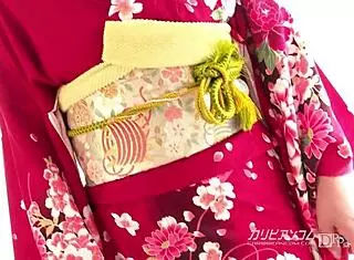 in the new year, four share girls in furisode outfits engage in a luxurious group fuck