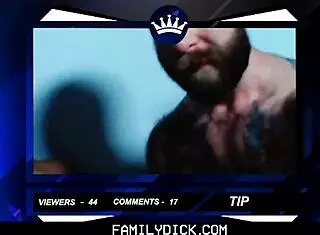 horny stepdad and jock stepson share passionate webcam encounter with sucking and fucking