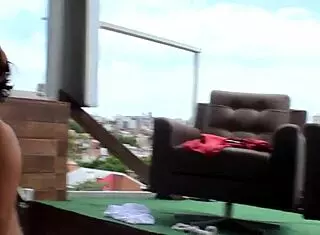 Ela Baez Squirts Small Tits On Balcony Overlooking Zona Norte Porto Alegre With Dogaly