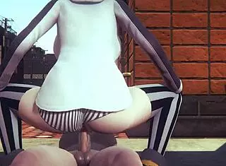 Futanari Hentai 3D Uncensored Omura Handjob and Street Fuck Japanese