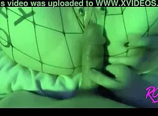 Pornstar Roxy Lights gets her pussy fucked intensely through fishnets.