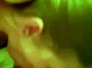 The tied-up European milf deepthroats and swallows cum from a cock