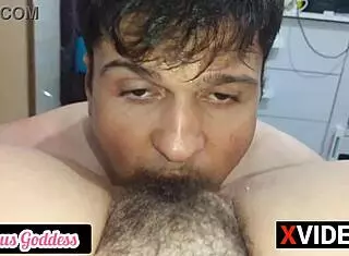 Curious Goddess - Anal play with hairy pussy licking! 😜