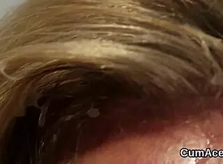 Kinky Bombshell Swallows Sticky Facial Cumshot