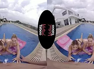 virtual taboo pool porn with blonde pov riding