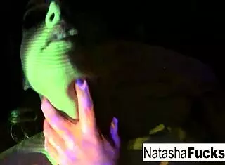 Busty Natasha Nice Shoots A Fun And Sexy Black Light Video
