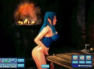 Have You Seen This Blue Haired Beauty Pleasuring Herself?