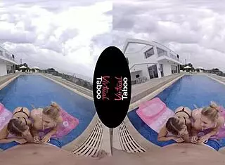 virtual taboo pool porn with blonde pov riding