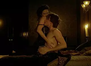 eva green in a romantic scene from her latest movie