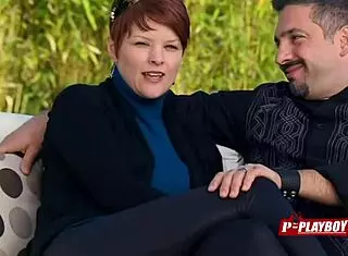 Swinger interracial sex in red room with strangers