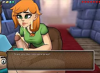 In Hornycraft, the haze demon girl asks, 'Want to see my sexy femdom striptease with small tits?'