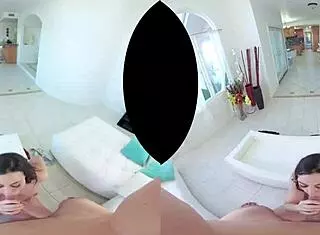 whitney wright teases with small tits while riding cock in vr