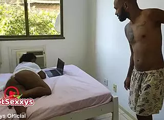 Brazilian brunette couple morena gostosa in amateur sexy scene