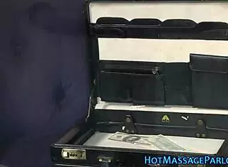 Hot Masseuse in Heels Sucks Monster Cock During Group Massage Session