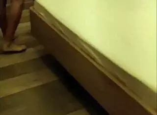 wife in lingerie bent over for friend 😈