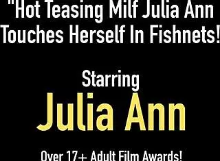 i'm so hot teasing milf julia ann touching myself in fishnets and heels