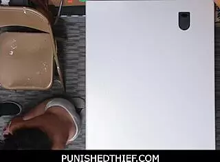 maya morena punished for shoplifting in garage