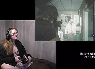 Naked BBW With Natural Tits Plays Resident Evil 3 Part 8