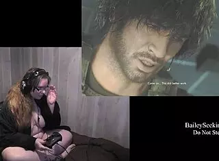 Naked BBW With Natural Tits Plays Resident Evil 3 Part 8