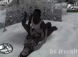 Fucking santa claus in snow at christmas gta sa