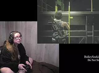 Naked BBW With Natural Tits Plays Resident Evil 3 Part 8
