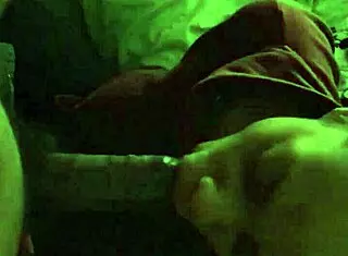 that ebony babe deepthroats and takes anal hard