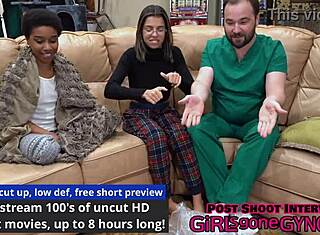 Aria Nicole Jinekoloji Muayenesinde Üretrasına Kateter Takılıyor