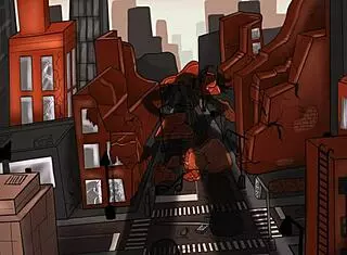 The halloween goddess towers over everyone with her huge presence