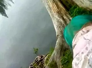 i had lakeside sexy time with redgrrl, fucking her ass, blowjob, anal, and handjob outdoor