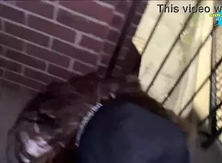 Cracky says, 'Take this stick up my shaved pussy outdoors'