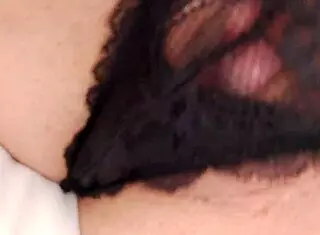 Golden Tigre plays with her belt, making pussy wet for strapon dildo