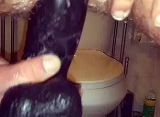 Having fun with two huge dildos in my ass 😈