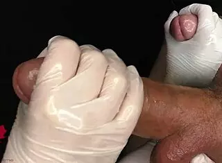 Intimate Medical Extraction of Sperm Sample Close Up