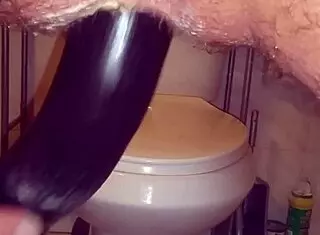 Having fun with two huge dildos in my ass 😈