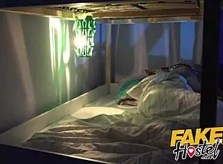 fake halloween in the hostel - stormy sex with mysterious dominant woman who squirts and slurps