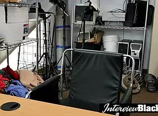 petite cutie gets fucked hard in doggystyle by bbc stud during fake interview.