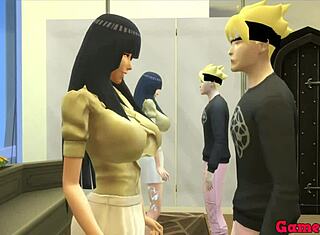 Hinata Ngobrol dengan Boruto di Hentai Naruto, Bikin Ngentot Pasionat di Mana Dia Lebih Suka Bolanya daripada Naruto