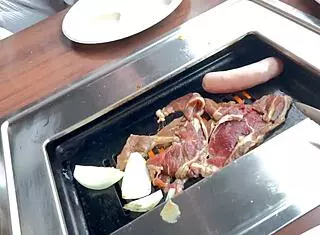 Warm Up in Winter Eating Delicious Food Together