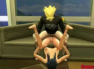 Hinata talks to Boruto in Naruto hentai, leading to passionate fucking where she prefers his balls over Naruto's