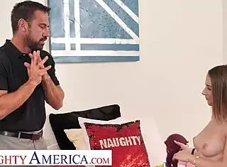 Naughty Macy Meadows lures roommates into steamy dorm action