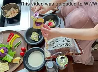 Warm Up in Winter Eating Delicious Food Together