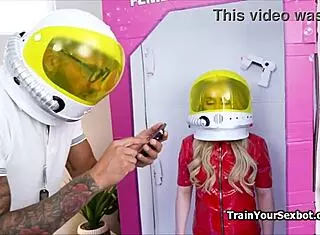 Petite spacewoman says, 'Hammer me with that hard dick'