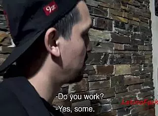 Latin studs earn one month's salary to fuck on camera in POV gay blowjob