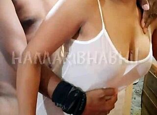 दोस्त, यह रियल इंडियन भाभी सेक्सी व्हाइट ड्रेस में चोदी गई! 🔥