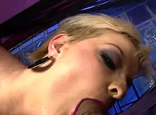 short haired babe craves a friend's hard cock in stockings and riding.