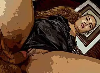 Latina doll cums hard on big cock in anime style