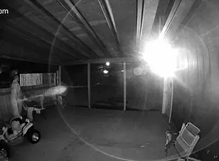 caught my wife sucking and fucking a big dick on the back porch, ending with a creampie