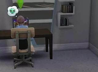 Nerdy virgin girl fucks for job in 3D hentai