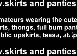 I feel excited when strangers glimpse my panties under skirt.